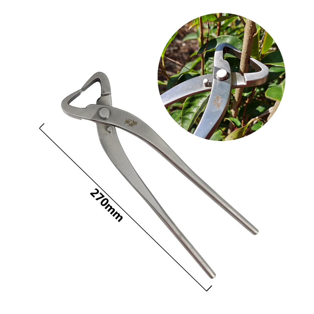 Herramienta de corte de poda de bonsái de acero inoxidable, tijeras para plantas y árboles, cortador de alambre para herramientas de poda de jardín: Negro