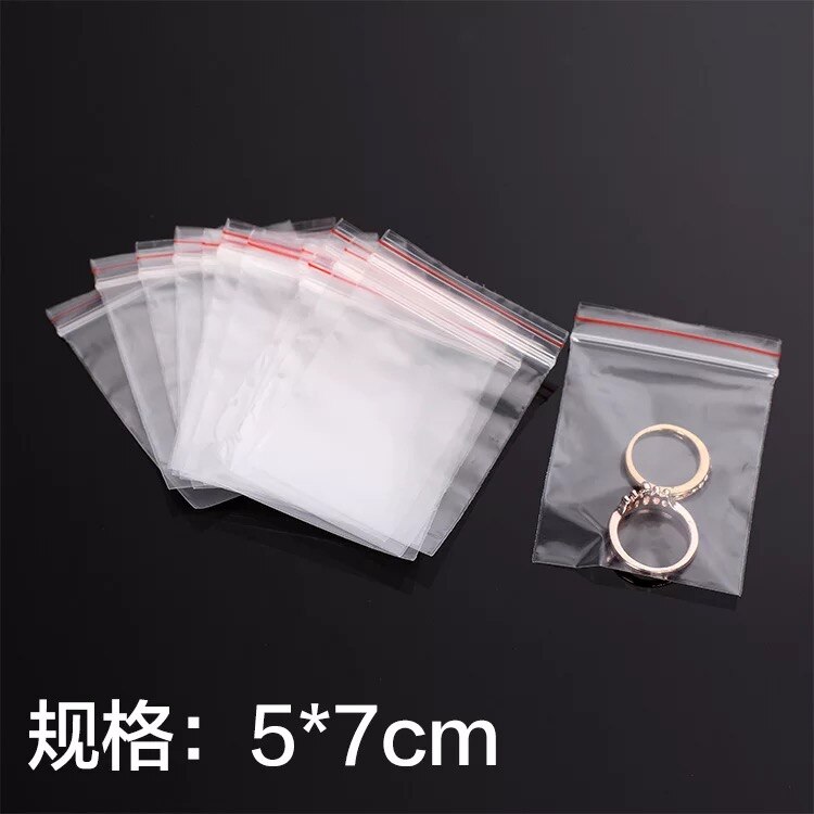 7 maat 100pcs Clear Hersluitbare Plastic Zip lock Bag Kleine mini Ziplock Zakken 4x6 5x7 6x8 7x10 8x12 9x13 10x15cm