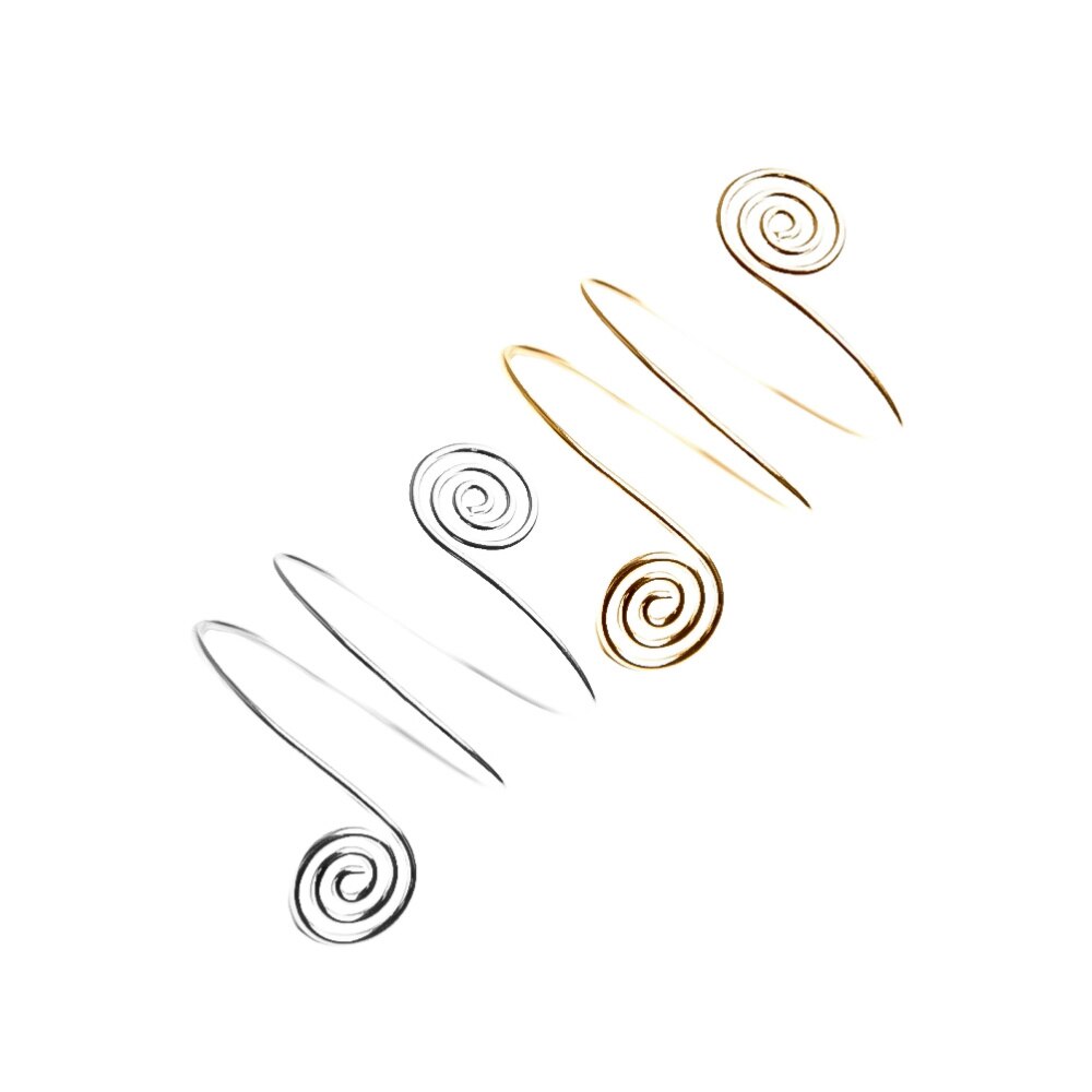 1pc Punk Style Arm Ring Spiral Metal Armlet Arm Decoration Exaggerating Arm Circle for Students Ladies