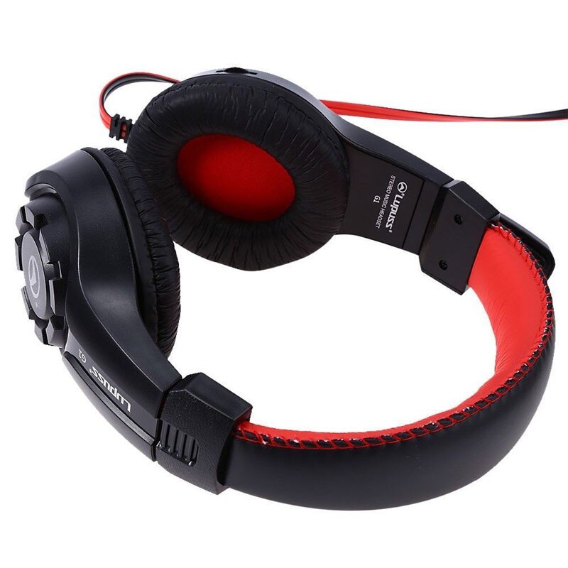 Lupuss G1 Wired Hoofdtelefoon Met Microfoon Verstelbare Over Ear Gaming Headsets Koptelefoon Lage Bass Stereo Voor Pc