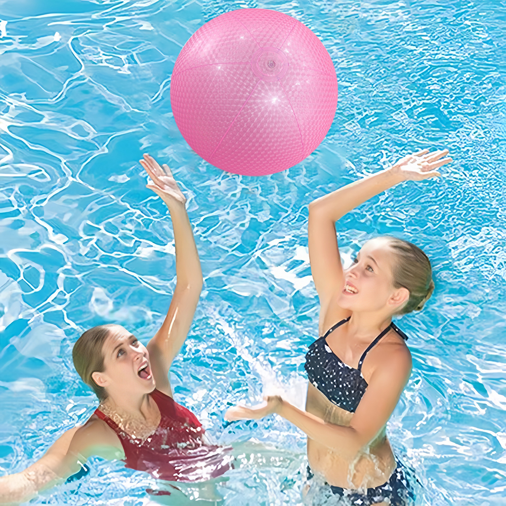 Pelota de playa inflable con perlas coloridas, adecuada para juegos de EN LA Piscina en la playa, 1 ud.