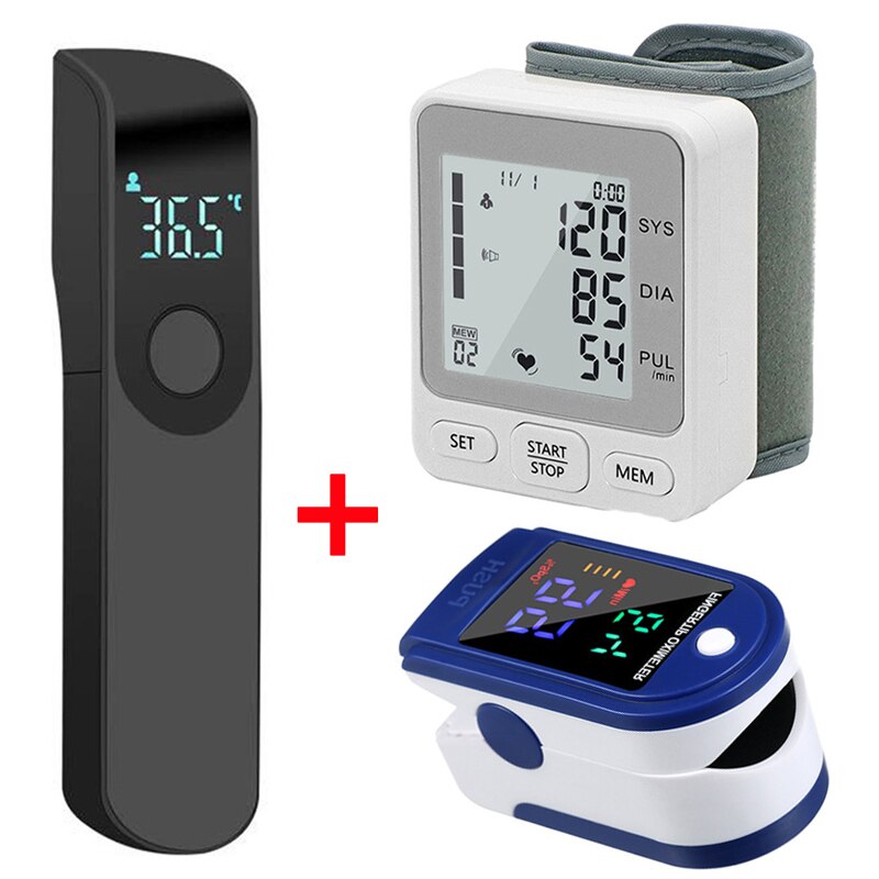 Bloeddrukmeter Pols Monitor Automatische Digitale Lcd-scherm Heart Beat Rate Pulse Meter Meet Wit Handige Draagtas: N