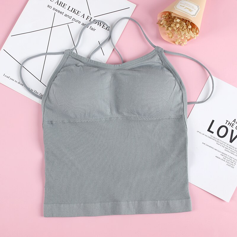 Salspor Cross Mooie Terug Hemdje Soft Mode Comfortabele Lingerie Vrouwen Ademend Vrouwelijk Ondergoed: Gray