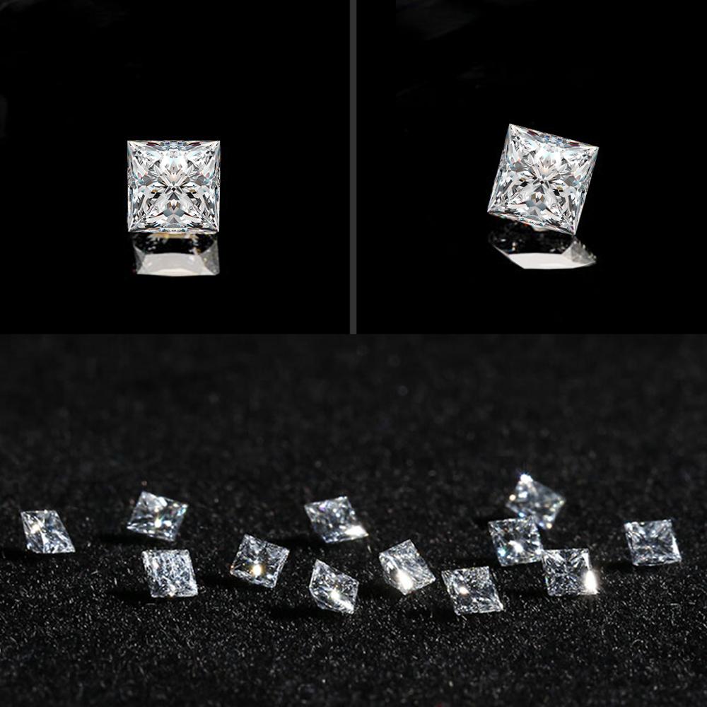 Szjinao prawdziwe 100% kamienie szlachetne luzem Moissanite kamień 0.4ct 4*4MM D kolor VVS1 przejść diament test na pierścień tworzenia biżuterii Wholsale