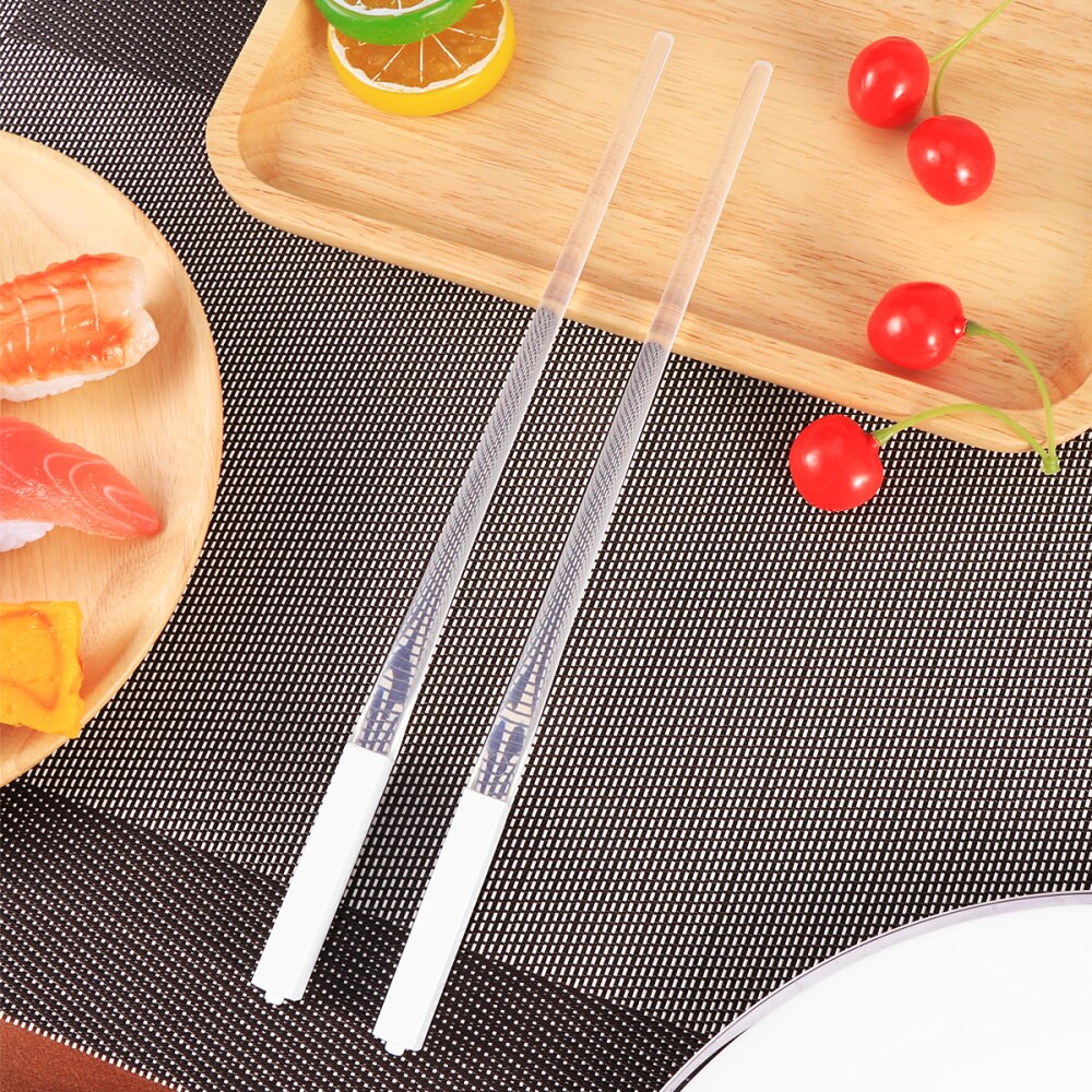 1 Pair of Light Up LED Lightsaber Chopsticks Durable Lightweight Portable BPA Free and Food Safe (Red)