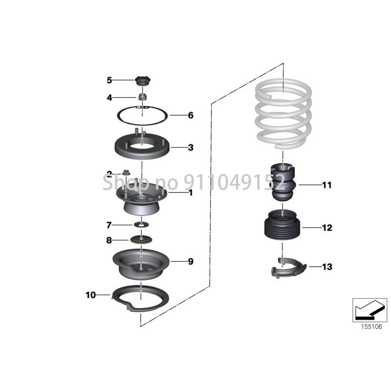 Auto Druklager/Lente Seat/Mount 2005-bm WE90 320DM47N2 320D 320I N46 E90 325I N52 R90 325I E90 316I N45 Extra Shock Abs