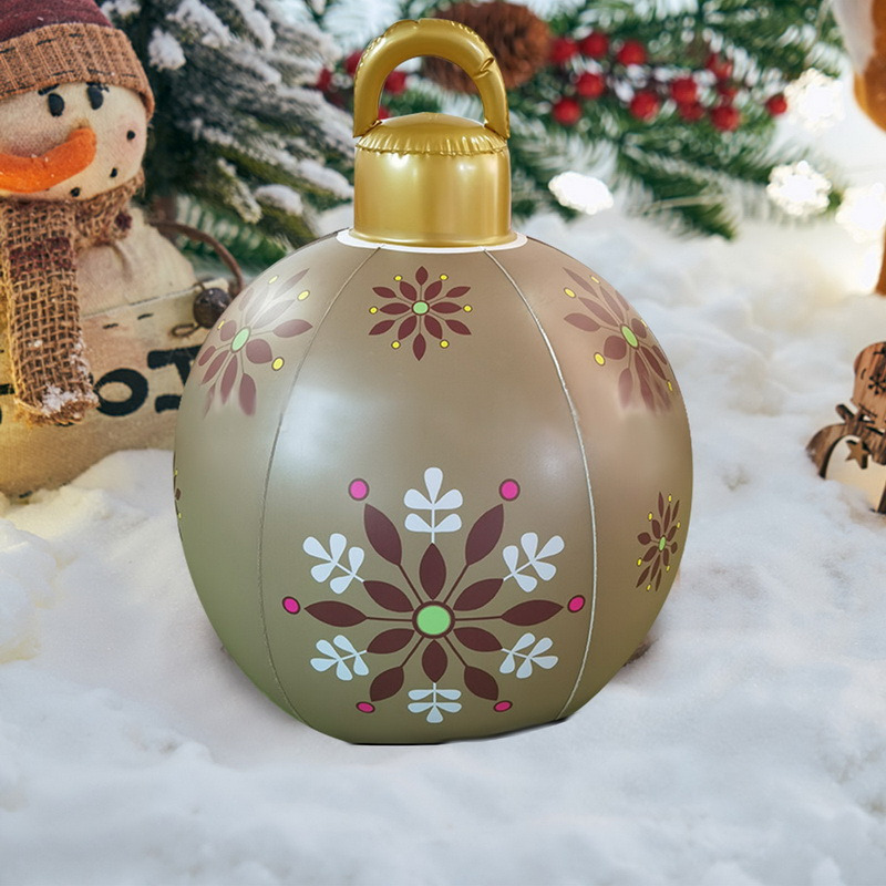 Grootste Verkoop 16 Stijl 60Cm Giant Kerst Pvc Opblaasbare Versierd Bal Gemaakt Pvc Kerstboom Outdoor Decoratie Speelgoed Bal: P