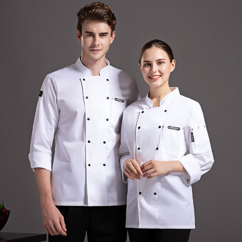 Kokk uniform menn langermet qiu dong antrekk etter vestlig restaurant bakeri kjøkken kantiner catering verktøy uniformer