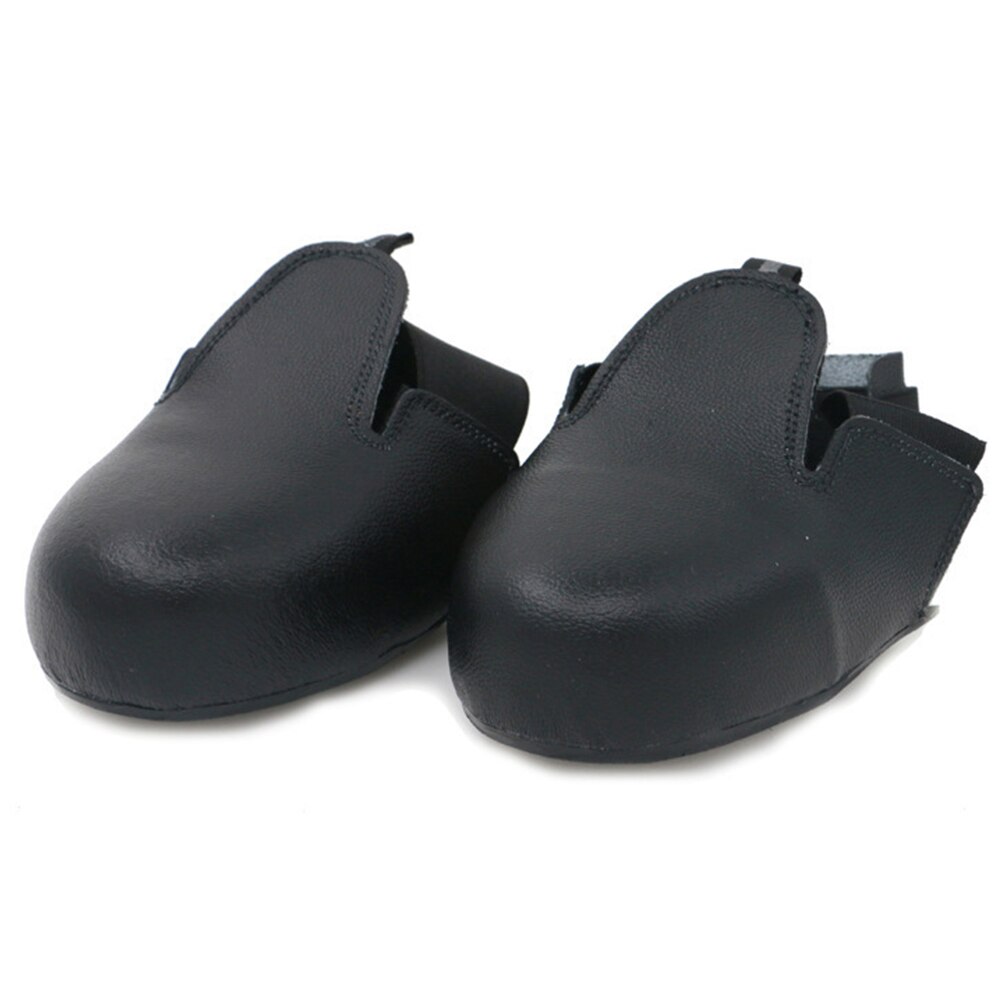 1pair Visitor Safety Overshoe Toe Cap Portable Adjustable Elastic Band Solid Universal Faux Leather Protective Non Slip Outdoor