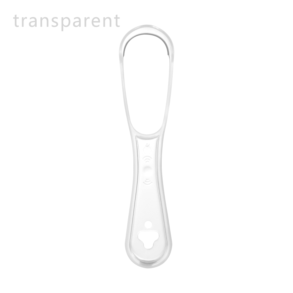 Raspador de lengua de silicona suave, cepillo limpiador de lengua de doble cara, higiene bucal, mal aliento, herramientas de cuidado de la salud, 1 ud.: transparent
