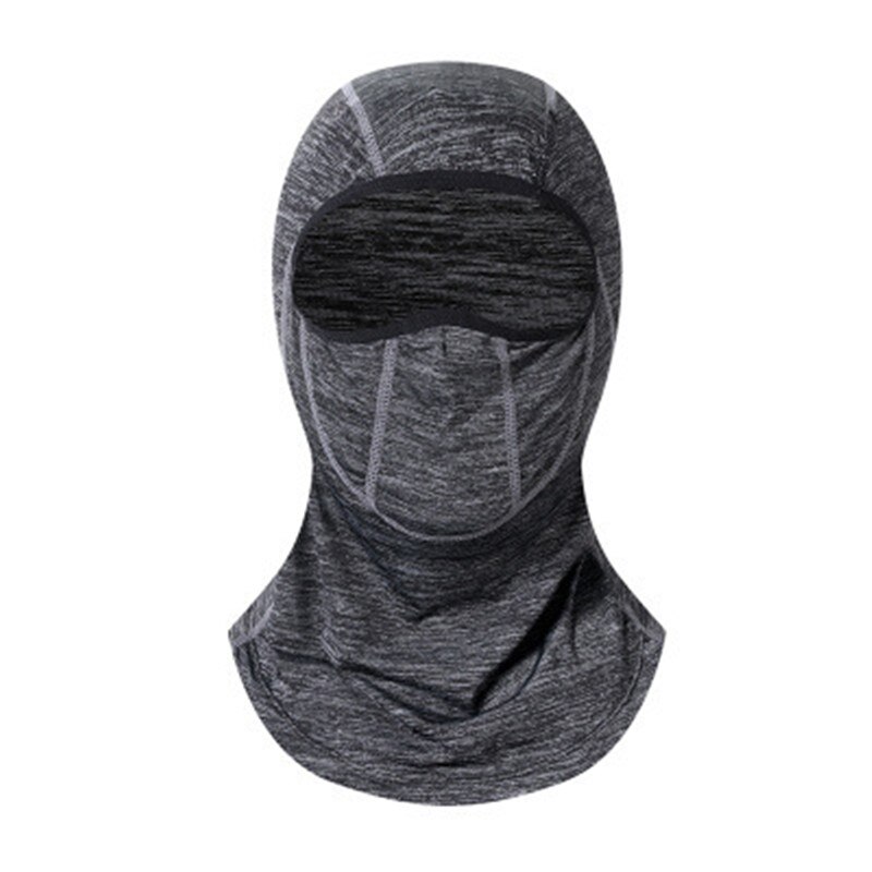 1pc Solid Breathable Summer Cool Balaclava Face Mouth Mask Man Women Unisex Outdoor Cycling Mask Black Mask Mouth Head Cover: Grey