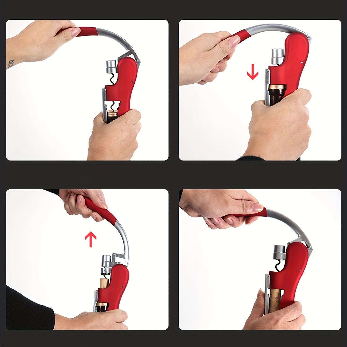 Wine Opener - Easy Corkscrew for Servers, Waiters, Bartenders, and Home Use - Perfect for Summer and Winter Drinks