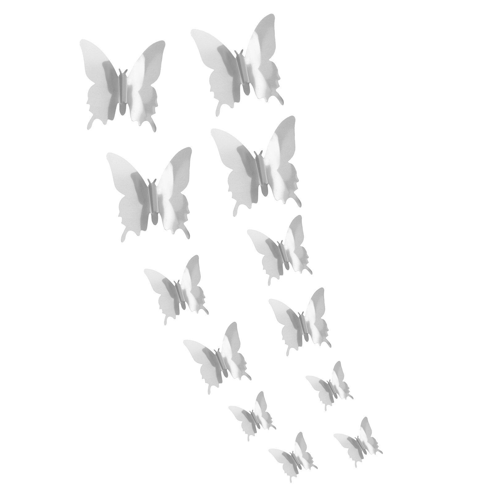 3d papillon Stickers muraux décor à la maison carton papillon Stickers muraux papier pour bricolage artisanat décoration pour mariages bébé baptêmes &: White