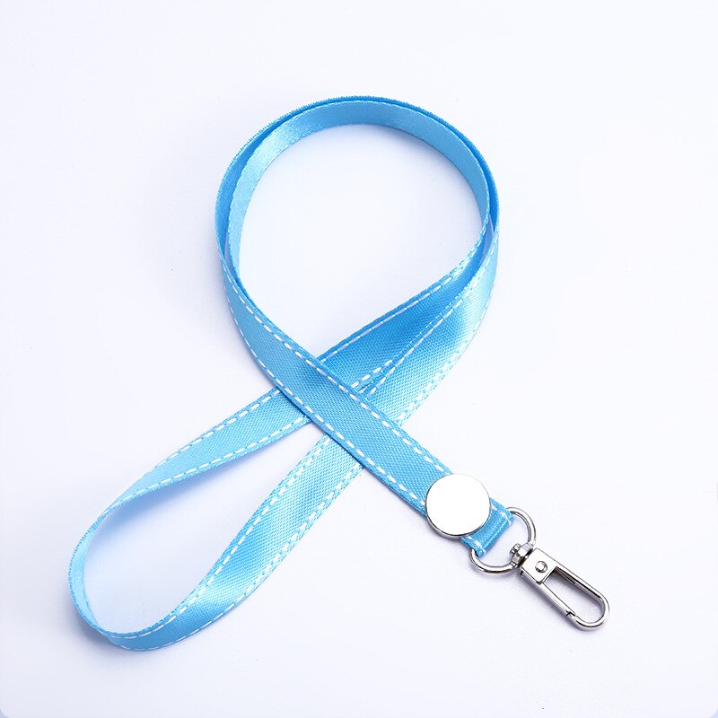 Effen Kleur Lanyard Badge Id Kaarthouder Neck Strap Key Houder Draagkoorden Lanyard Kantoor Schoolbenodigdheden Accessoire: Sky Blue