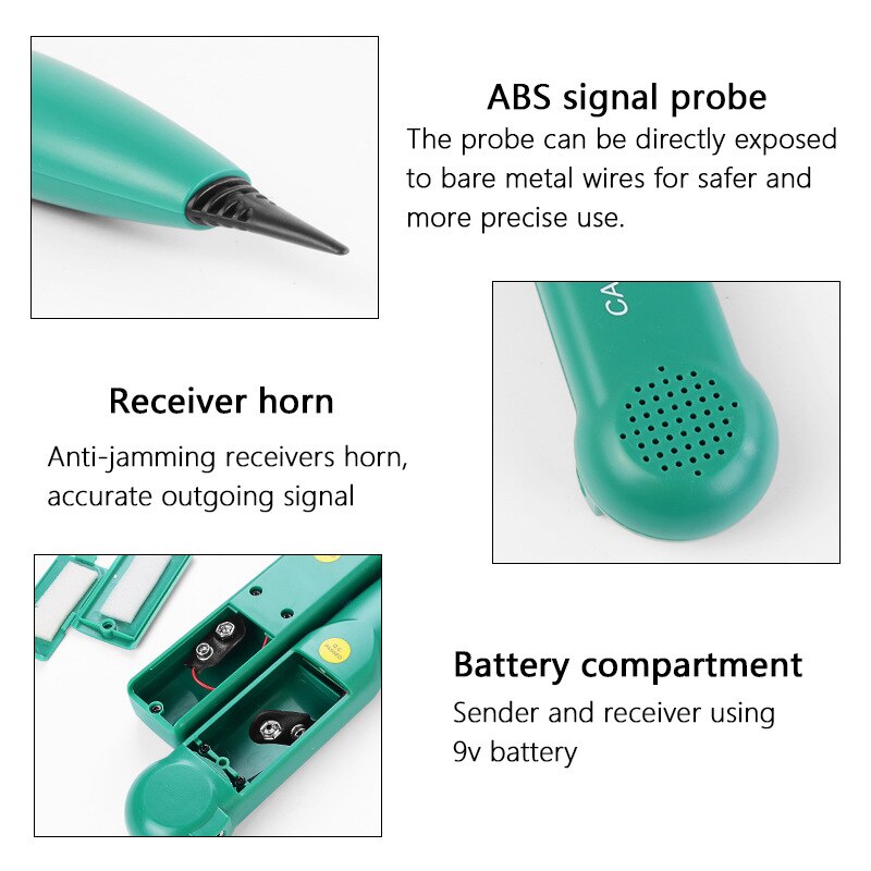 AIMO MS6812 Cable Tracker Telephone line Detector wire finder wiring Wires Trace breakpoint location tester