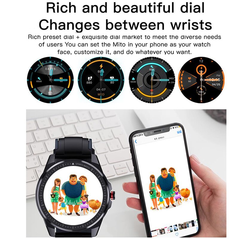 Robotsky SN88 Smartwatch - Bluetooth 5.0 Call, Fitness Tracker, Heart Rate Monitor, 1.28" Touchscreen