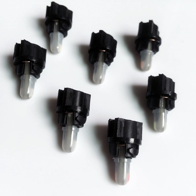 10 stk.  t5 t6.5 w1.2w led-pærer til biler, modificeret lampe, instrumentbræt og instrumentbelysning, 12v hvide, ravrøde, isblå panellamper til biler