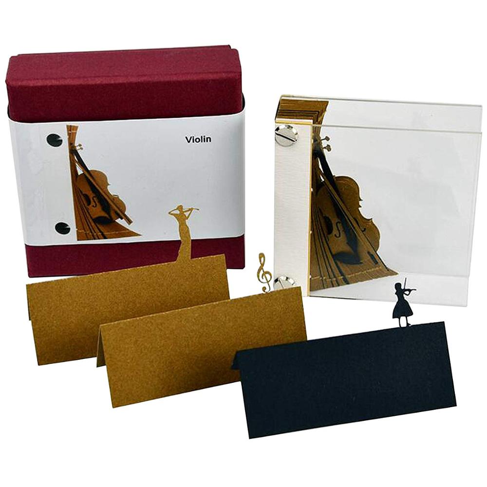 DIY Scrapbooking Omoshiroi Block Violin Valentine&#39;s Day Rose Sticky Notes Birthday Rose Notes 3D Block Note