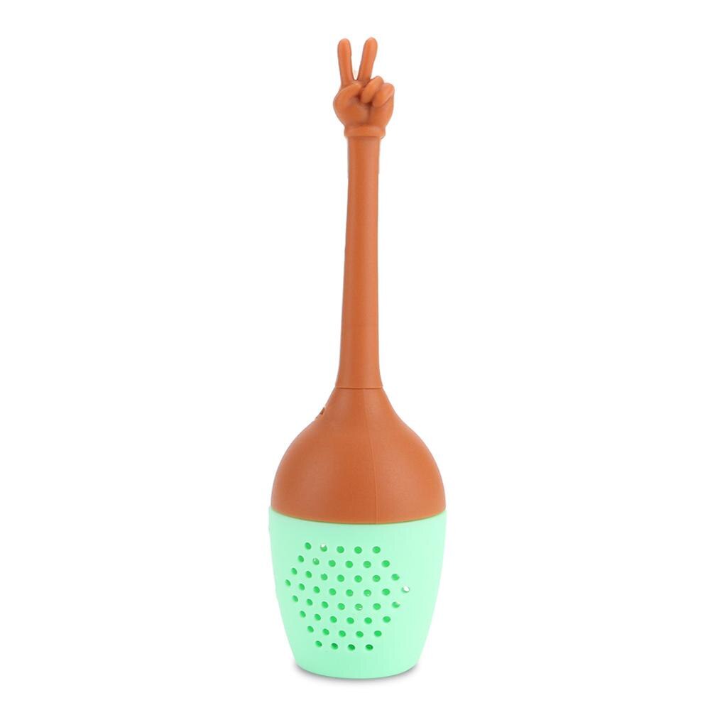 Søde sjove hænder silikone te infuser te kaffe filter løs blade urte krydderi holder te si drikkevare tilbehør: E
