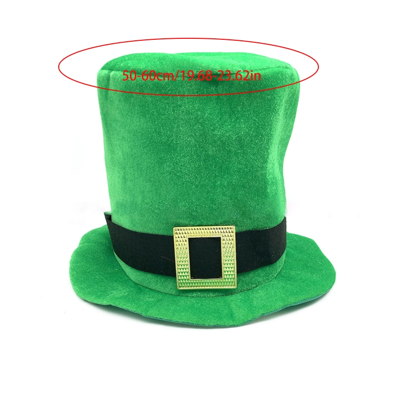Sombrero de Stovepipe Unisex, gorra de trébol irlandés, sombrero de Leprechaun verde, sombrero irlandés para Saint Accesorios para disfraz del día de Patricio