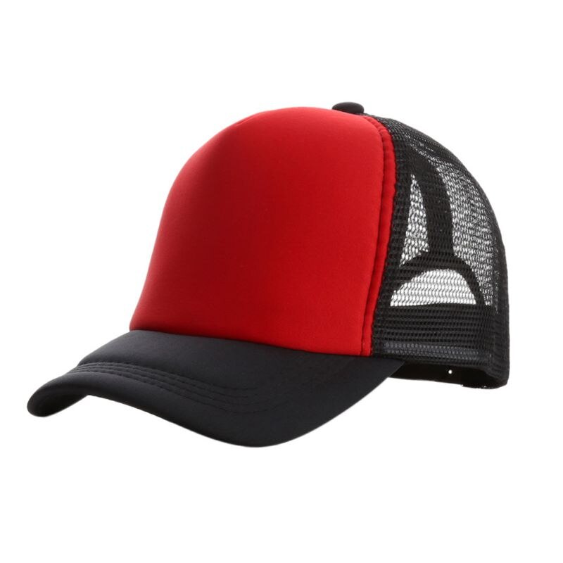 Hyvännäköinen tavallinen baseball-lippis kiinteä trucker mesh tyhjä kaareva säädettävä lippalakki: Taivaansininen