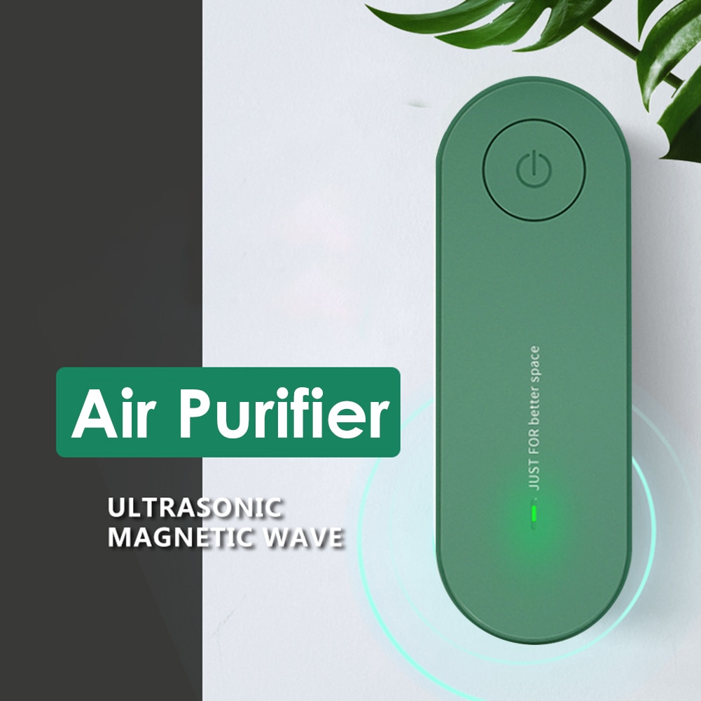 Home Portable Mini Air Purifier USB Cable & Battery Dual Power Air Cleaner Anion Ionizer Negative Ion Generator Ozone Generator