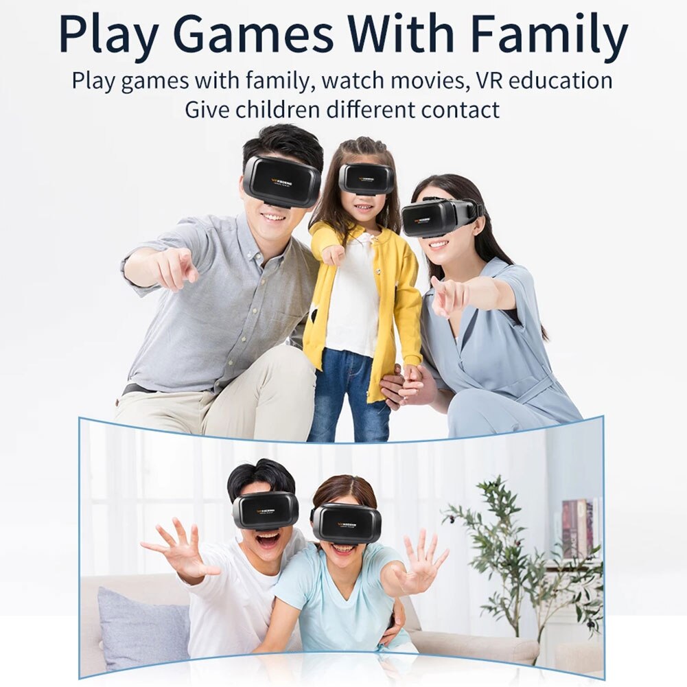 D'origine 3D Lunettes de Réalité Virtuelle VR Soutien 0-600 Myopie Binoculaire 3D Lunettes Casque VR Pour 4-7 Pouces IOS Android Smartphone