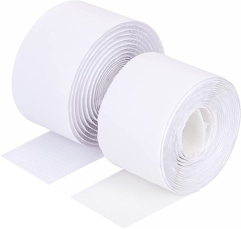 3M/Roll 16-50mm Sterke zelfklevende klittenbandbevestigingstape Nylon achterkant kleverige bevestigingshaaktape Klittenband Zelfklevende strips DIY Craft Naaiaccessoires: White / 50mm 3Meter