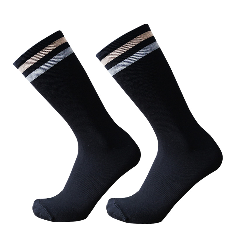 New rapha Road Bike Striped Socks Men and Women Breathable Bike Socks Outdoor Sports Racing Cycling Socks: B black