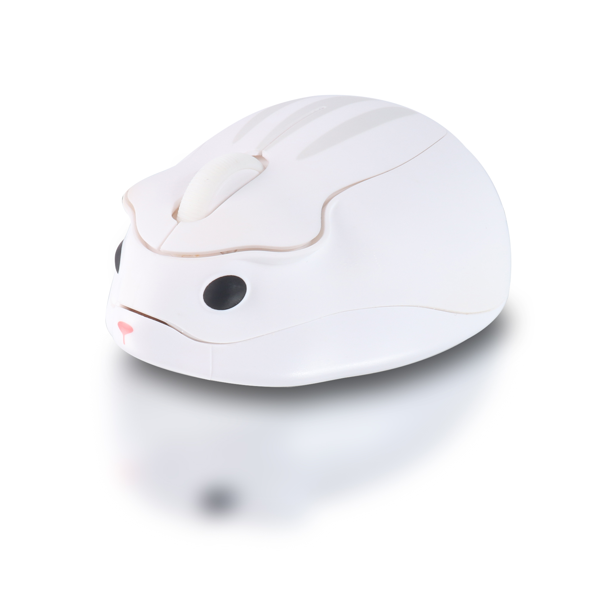 Mini mouse sem fio 3d fofo hamster 2.4g bluetooth modo duplo conectividade bateria de longa duração mudo mouse óptico usb para laptop pc: Amarelo