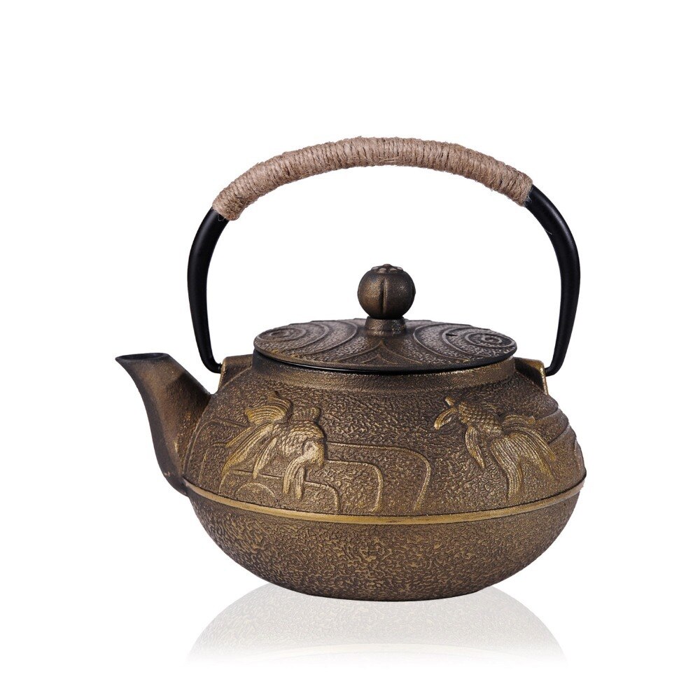 7 Chioces Cast Iron Teapot Set Japanese Tea Pot Tetsubin Kettle Enamel 900ml Kung Fu Infusers Metal Net Filter Cooking Tools