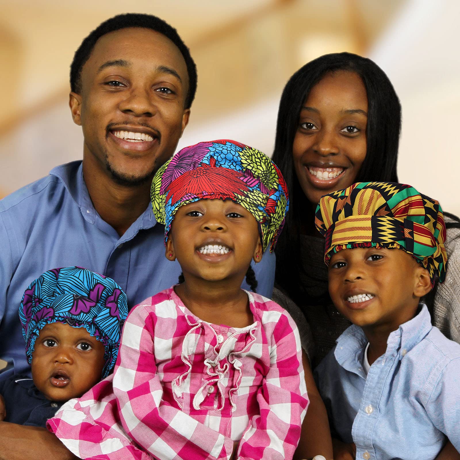 Kids Satijn Gevoerd Hoofddeksels Krullend Haar Bonnet Voor Slapen Afrikaanse Kinderen Hoofd Sjaal Mutsen Caps Jongen Meisjes Wrap Hoofd