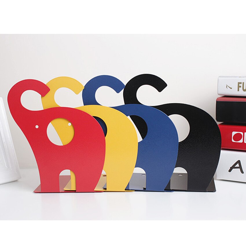 Sujetalibros con forma de elefante Animal, soporte para libros para estudiantes, material de oficina, organizador de libros de escritorio 1 par