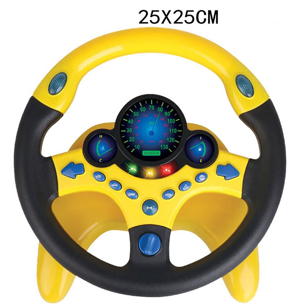 Pretend Play Electric Steering Driving Wheel Sound Light Education Kids Toy perfect or birthday your little racer