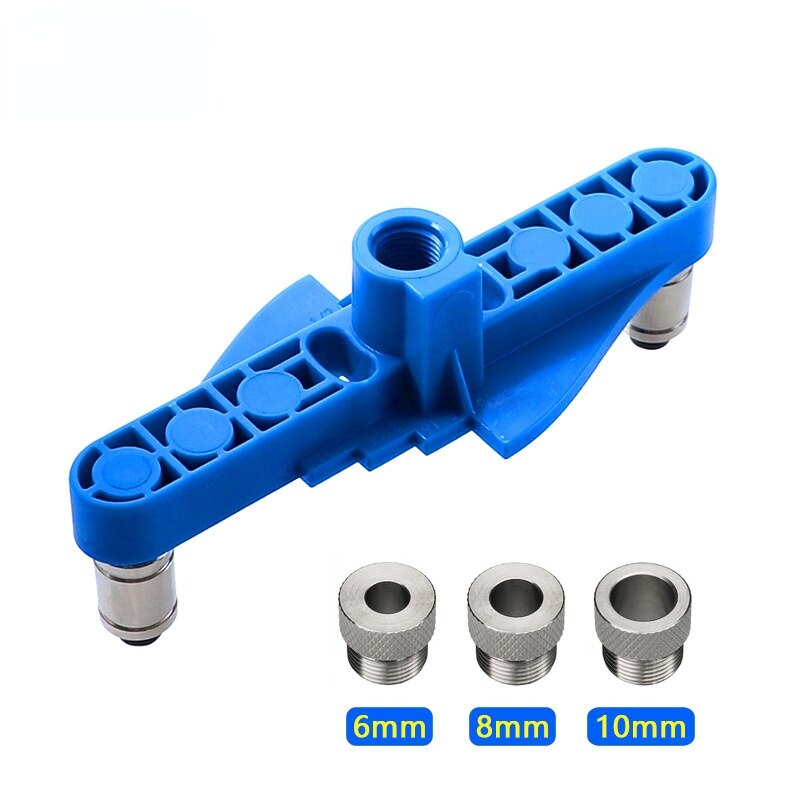 Zelfcentrerende Boren Gids Deuvel Jig Kit Verticale Tool Hout Boor Centrum Kraspen Pocket Gat Houtbewerking 2 In 1 Mouw gereedschap: Set A