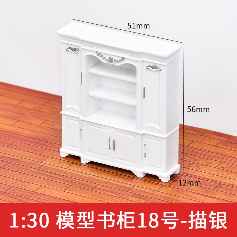 2 Stuks 1/25 1/30 1/50 Schaal Zand Tafel Diy Model Building Materiaal Moderne Boekenkast Kast Model: 9