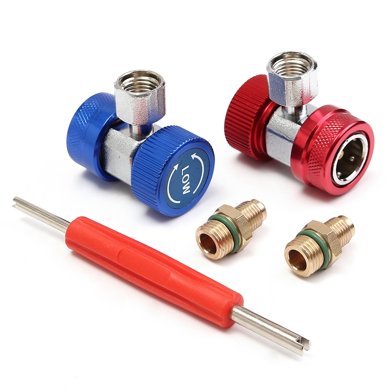 Auto Adapter R134 Quick Connector Lage Druk En Hoge Druk Adapter Valve Tool Airconditioning Accessoires