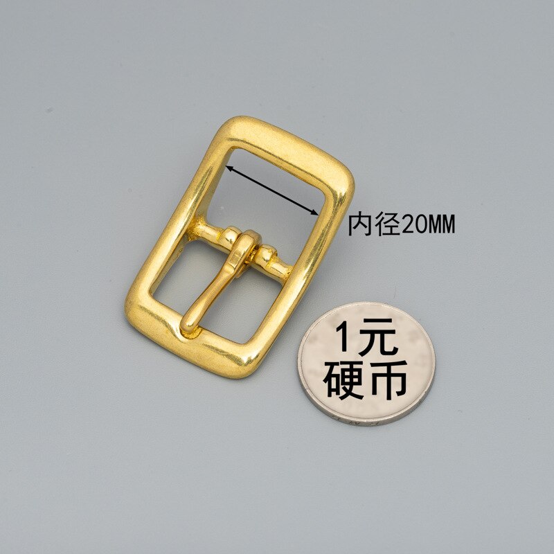 1pcs Men Women 25mm Belt Buckle Solid Brass Pin Buckle Jeans Waistband Buckles Belt DIY Leather Craft Accessories: 20mm