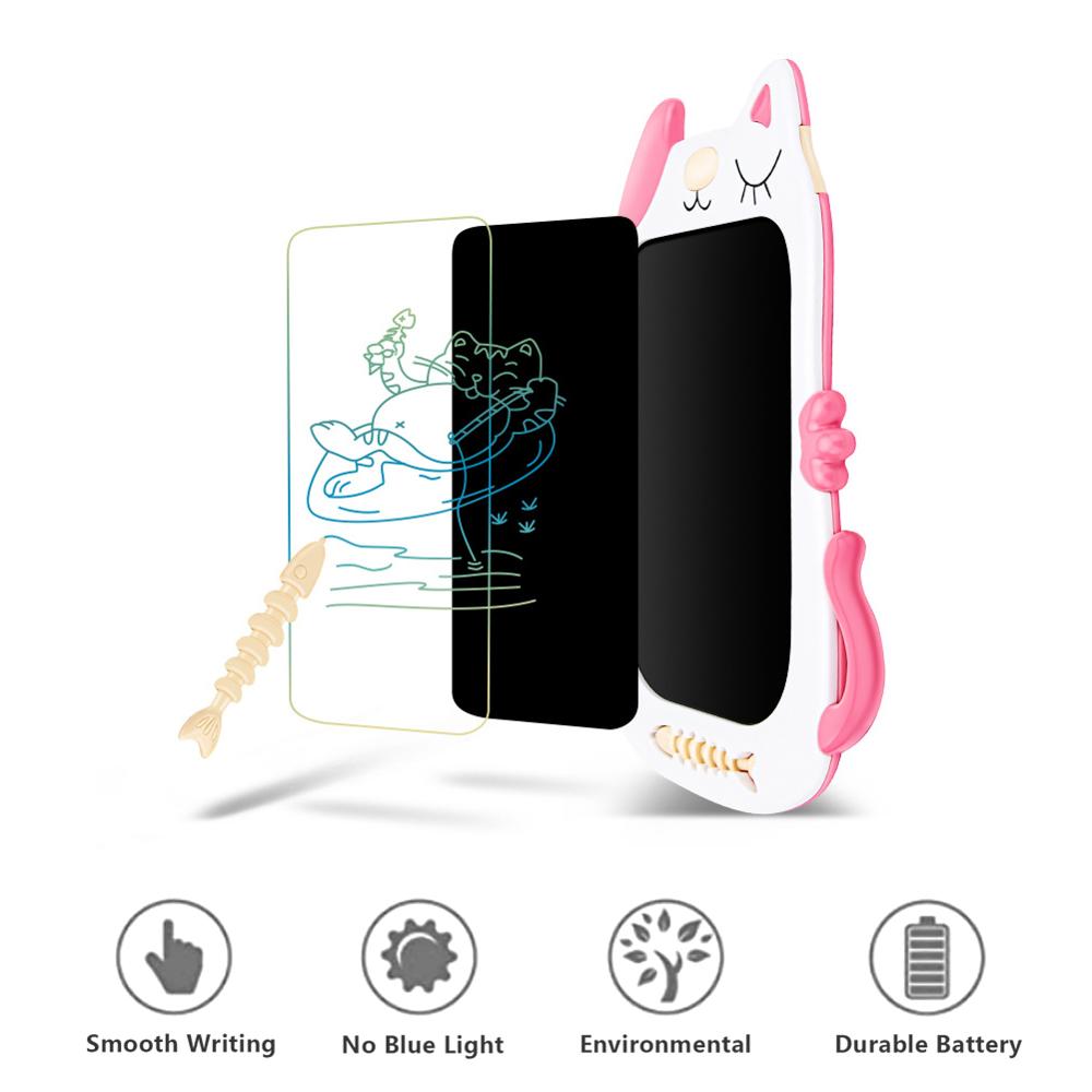 LCD Writing Tablet Pad 8.5 Inch Electronic Pads Cat Gradient Drawing Board for Kids Office Blackboard with Lock Function
