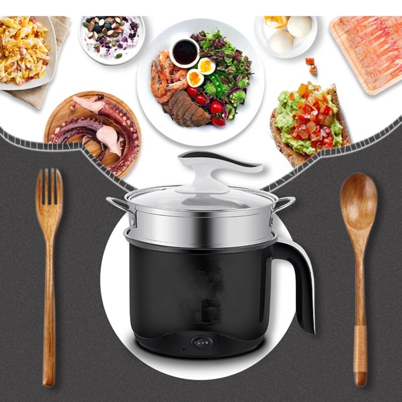 220V 1.2L/1.8L Multifunction Electric Cooking Pot Machine Single/Double Layer Available Pot Multi Cooker EU/AU/UK/US plug