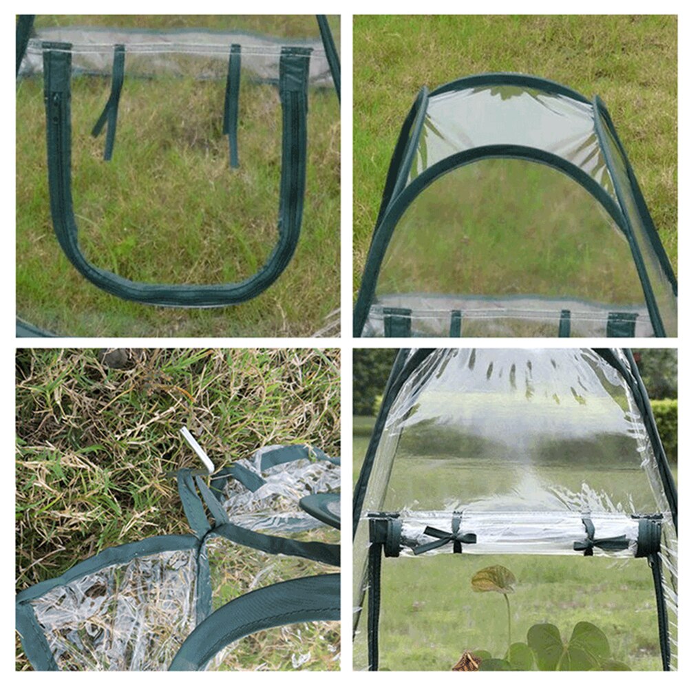 Foldbart transparent havedæksel vokse mini plante telt gård drivhus indendørs udendørs isoleringsark 70 x 70 x 80cm