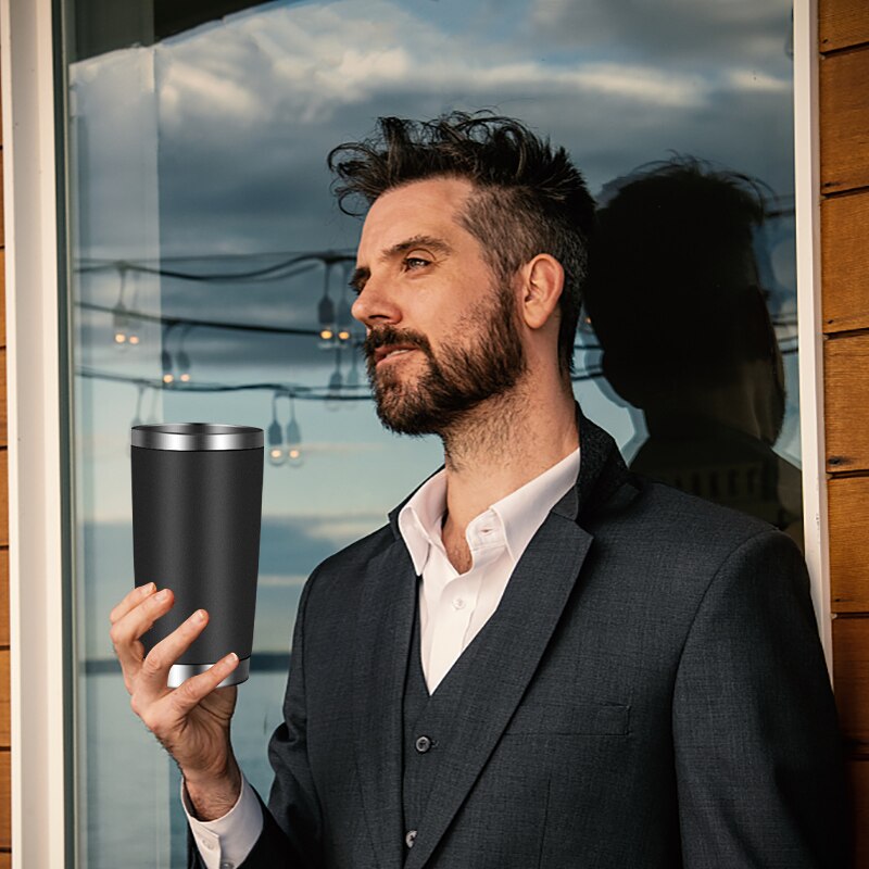 20oz Thermal Cups for Cold Beer Leakproof Thermal mug Stainless Steel Water Bottle Keep Water Coffee Drinkware
