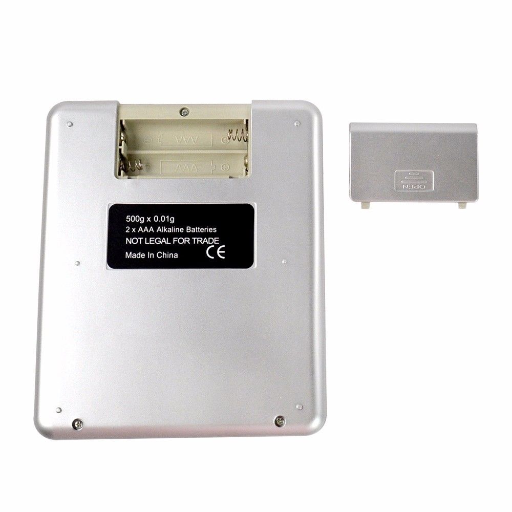 Báscula de bolsillo Digital de alta precisión báscula de joyas de cocina báscula de bolsillo Función de pantalla LCD y Uds. Feature500g/0,01g