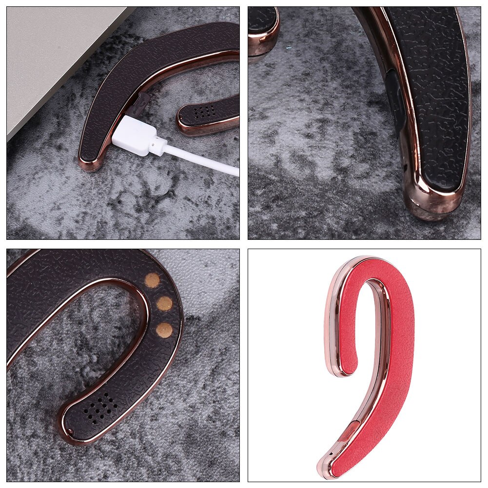 Trådløse bluetooth-headset trådløse bluetooth-hovedtelefoner trådløse bluetooth-øretelefoner knogleledning med mikrofon mini smartphone