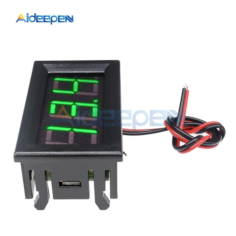 0.56 Inch 2 Draad Mini Digitale Voltmeter Ac 70-500V Led Digitale Voltage Meter Dc 4.5 V- 30V Dc 5 V-120 V Volt Instrument Tool Voor Auto: DC5V-120V Green