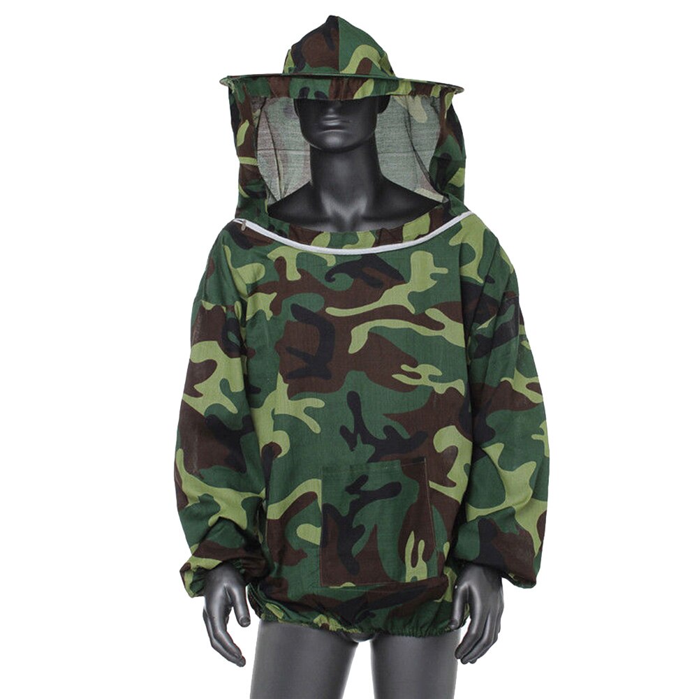 Apicoltura Giacca Grembiule di Protezione Protezione Apicoltura Cappello Manica Traspirante Attrezzature-M25: verde camo
