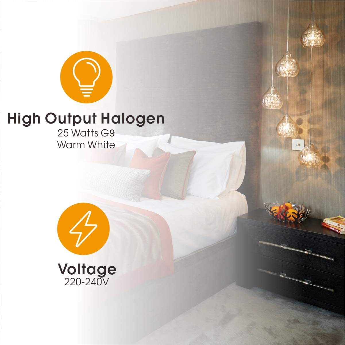 10Pcs/lot G9 halogen bulb glass bulb 42W 220V High Lumenious G9 Lamp