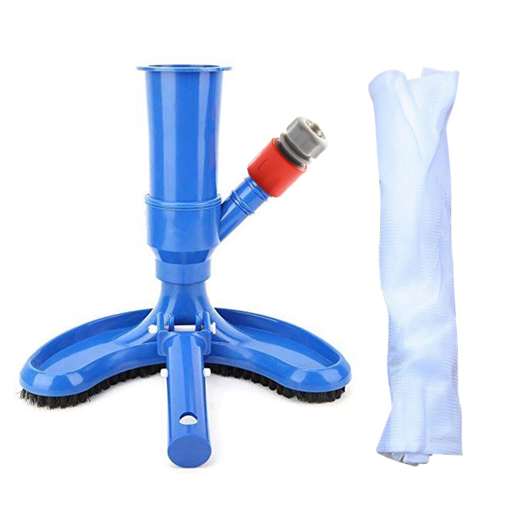 Swimming Pool Vacuum Cleaner EU/US Plug Suction Head Pond Fountain SPA Cleaner Brush with handle Cleaning Disinfect Tools: EU Plug Suction head