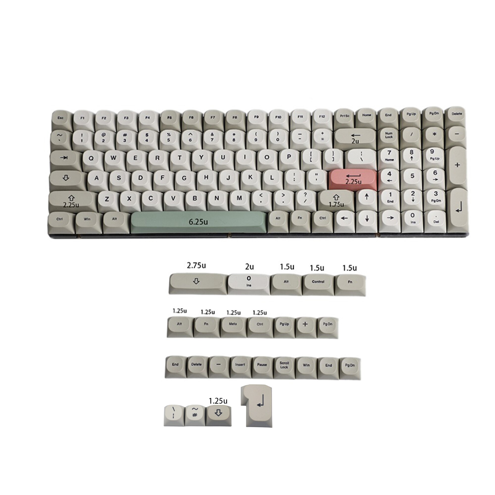 Teclado mecánico Retro PBT 121 MA Dye Sub 9009, para teclado mecánico MX, filtro Ducky 104 TKL 61 KBD75 Kira96 YMD96 GK64 Tada68 ID80