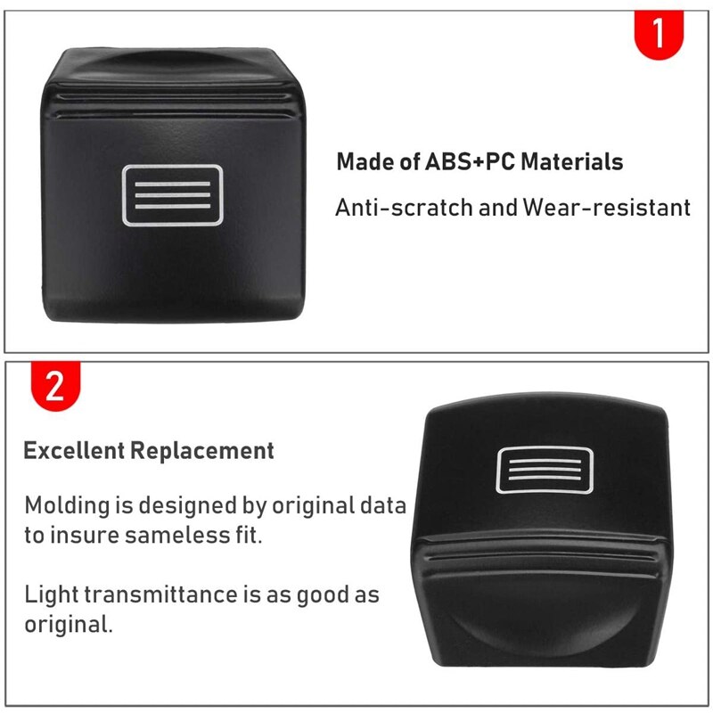Car Sunroof Window Switch Button Cover, Indoor Ceiling Lamp Button, for Benz W204 C-CL W212 A207 W218
